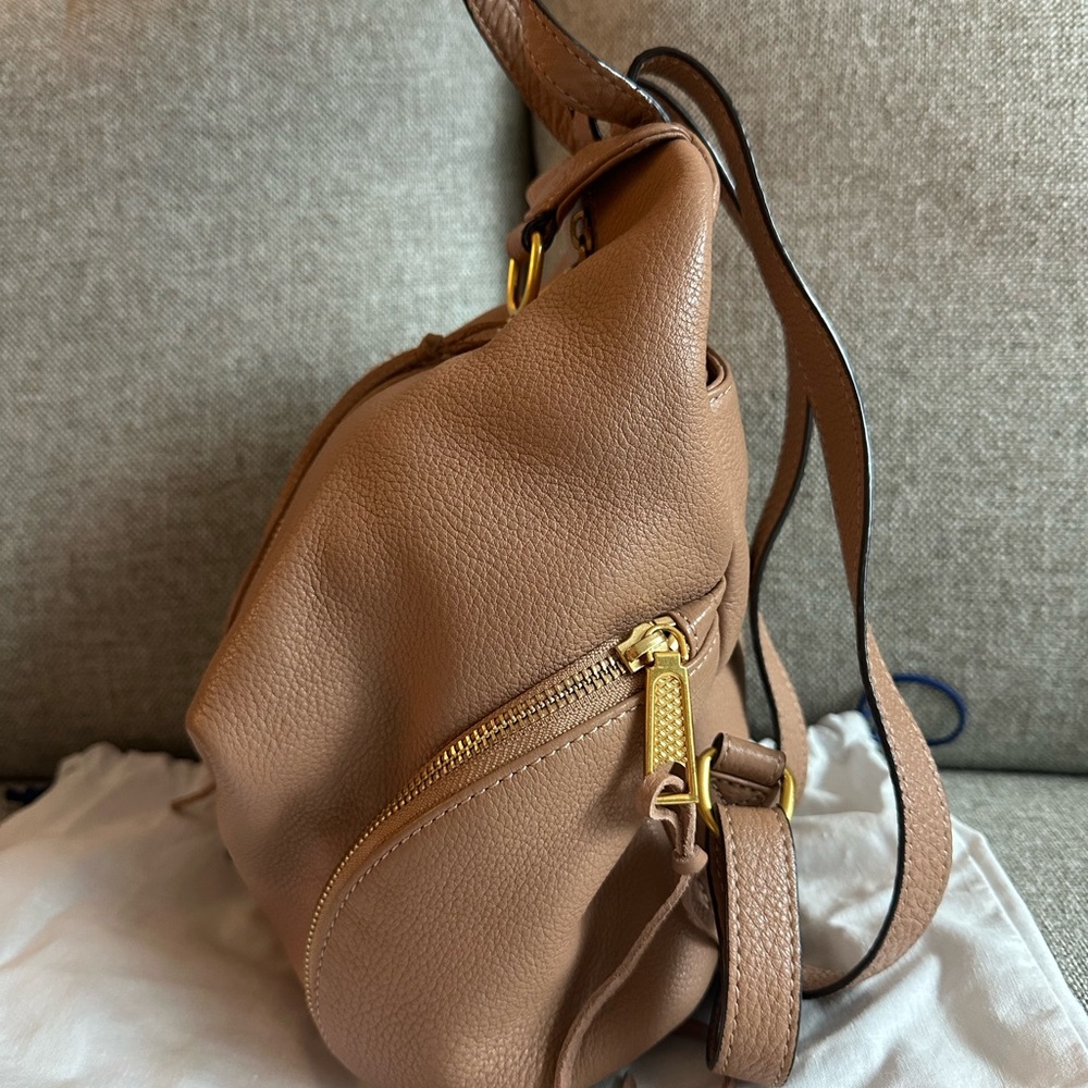 Rebecca Minkoff Julia Tan Leather Backpack - Picture 3 of 5